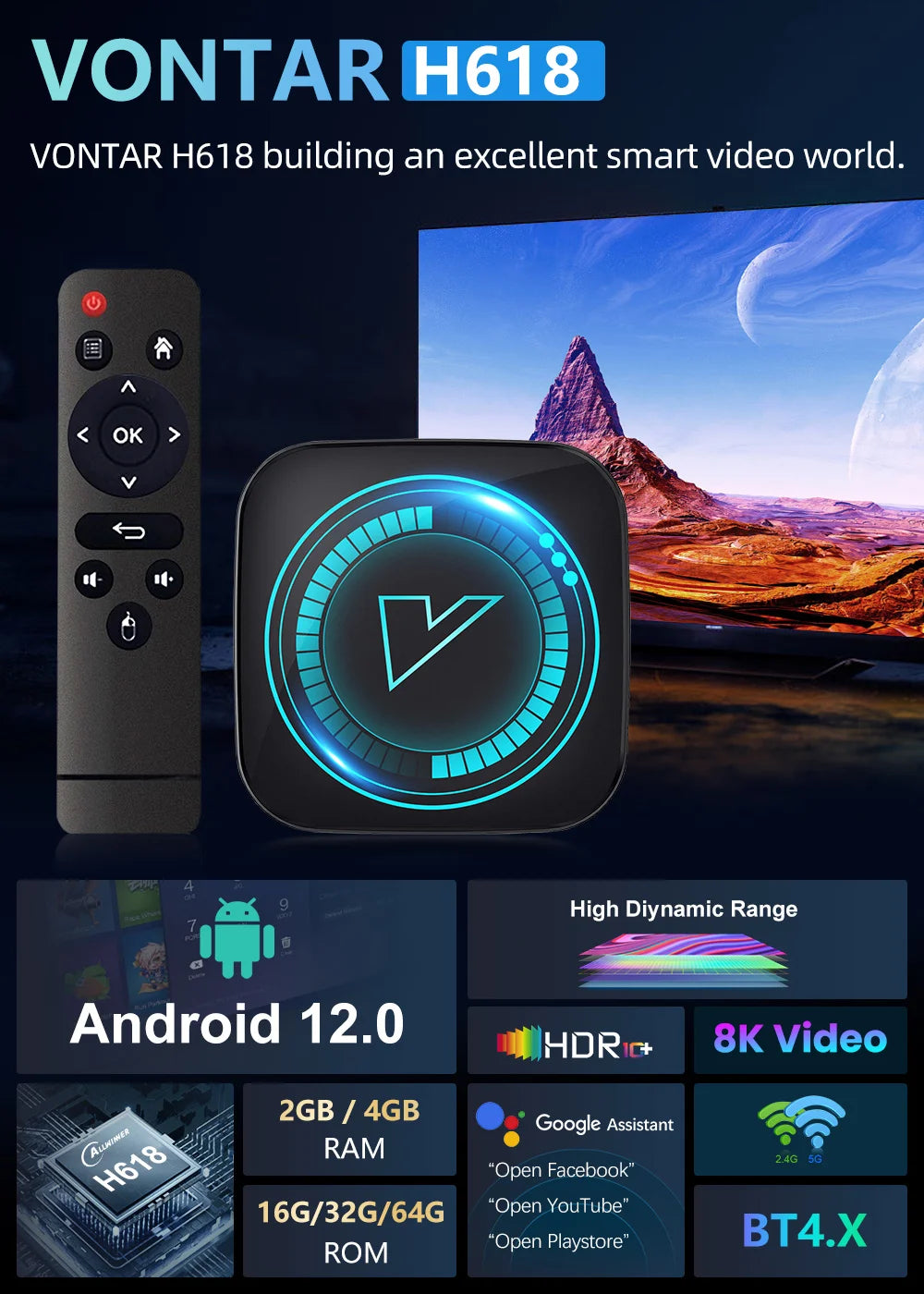 Smart TV Box Android 12